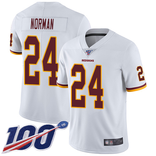 Washington Redskins Limited White Men Josh Norman Road Jersey NFL Football 24 100th Season Vapor